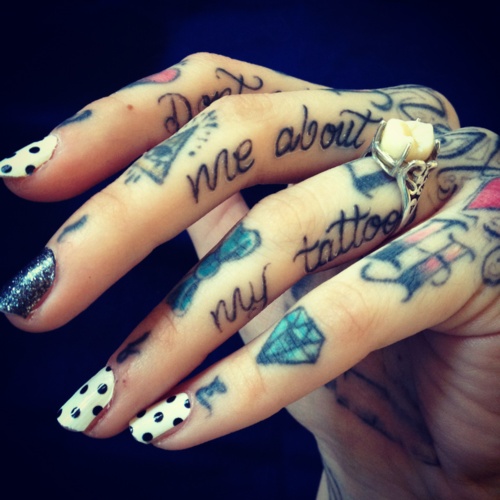 Hand Tattoos 15 - 100's of Finger Tattoo Design Ideas Picture Gallery