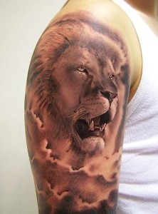 Lion Tattoos 12 222x300 - 100's of Lion Tattoo Design Ideas Picture Gallery