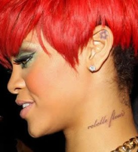 Rihanna Tattoos 6 274x300 - 100's of Rihanna Tattoo Design Ideas Picture Gallery