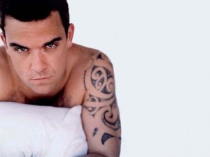 Robbie Williams Tattoos 11 300x225 - 100's of Robbie Williams Tattoo Design Ideas Picture Gallery