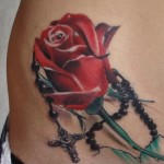 Rose and rosary tattoos 150x150 - 100's of Rose Tattoo Design Ideas Picture Gallery