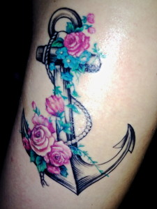 Tattoos of Anchors 225x300 - 100's of Anchor Tattoo Design Ideas Picture Gallery