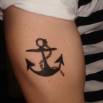 black ink anchor tattoo on muscles1 150x150 - 100's of Anchor Tattoo Design Ideas Picture Gallery