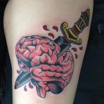 brain tattoos 2 150x150 - 100's of Brain Tattoo Design Ideas Picture Gallery