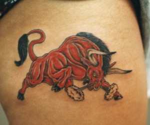 bull tattoos 8 300x251 - 100's of Bull Tattoo Design Ideas Picture Gallery