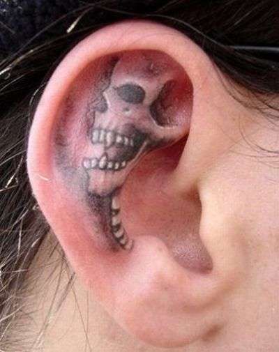 ear tattoos 1 - 100's of Ear Tattoo Design Ideas Picture Gallery