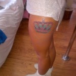 elegant crown tattoo on leg 150x150 - 100's of Thigh Tattoo Design Ideas Picture Gallery