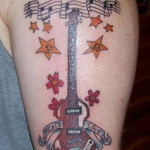 guitar tattoos 10 150x150 - 100's of Guitar Tattoo Design Ideas Picture Gallery