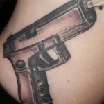 gun tattoos 7 150x150 - 100's of Gun Tattoo Design Ideas Picture Gallery