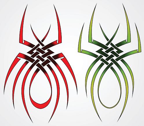 two Spider Tattoo Designs 2012 - Featured Tattoo Artist - Kristen Sorrenson